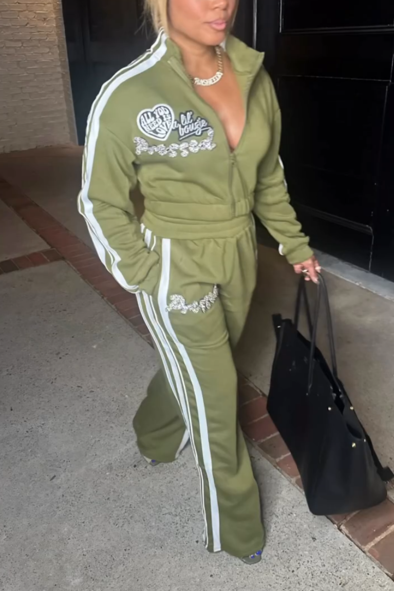 Embroidered Sportswear Two-piece Set