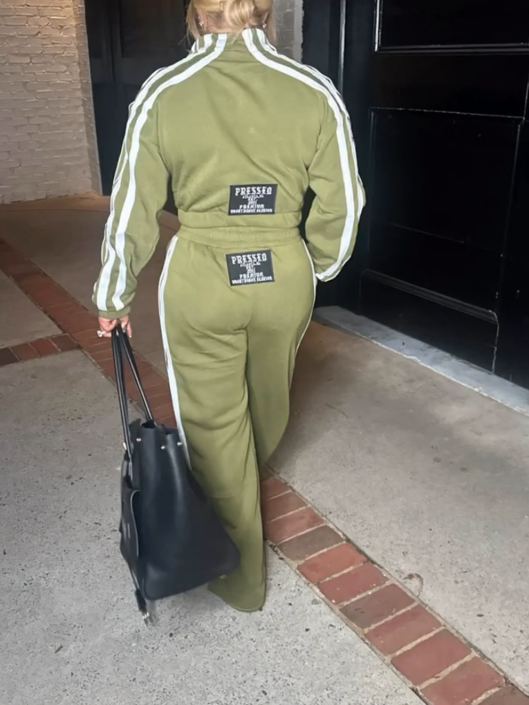 Embroidered Sportswear Two-piece Set