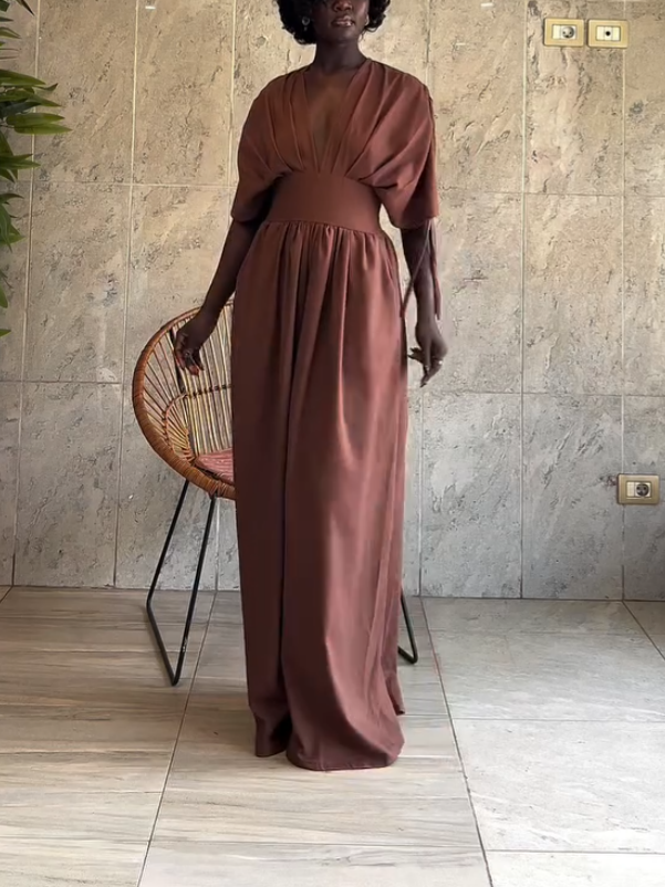 Elegant Lace-Up Chic Jumpsuit