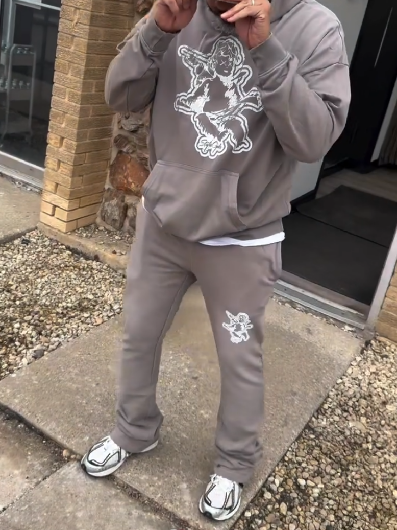 Men's Printed Hoodie Jogging Suits