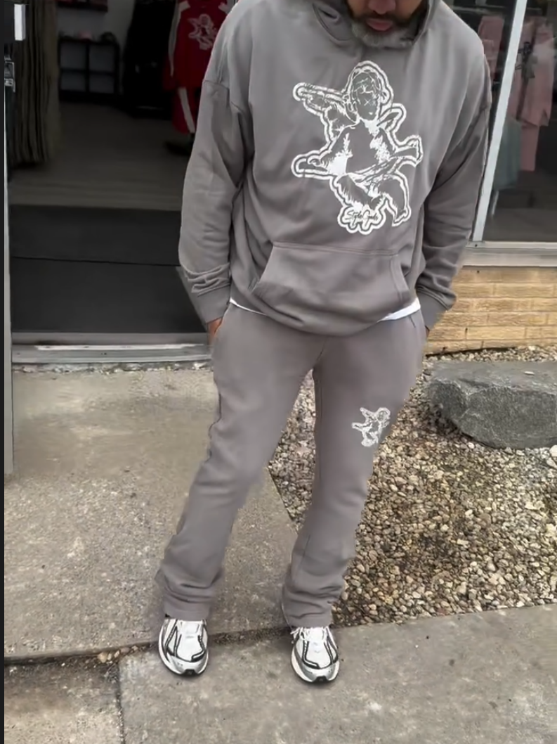 Men's Printed Hoodie Jogging Suits