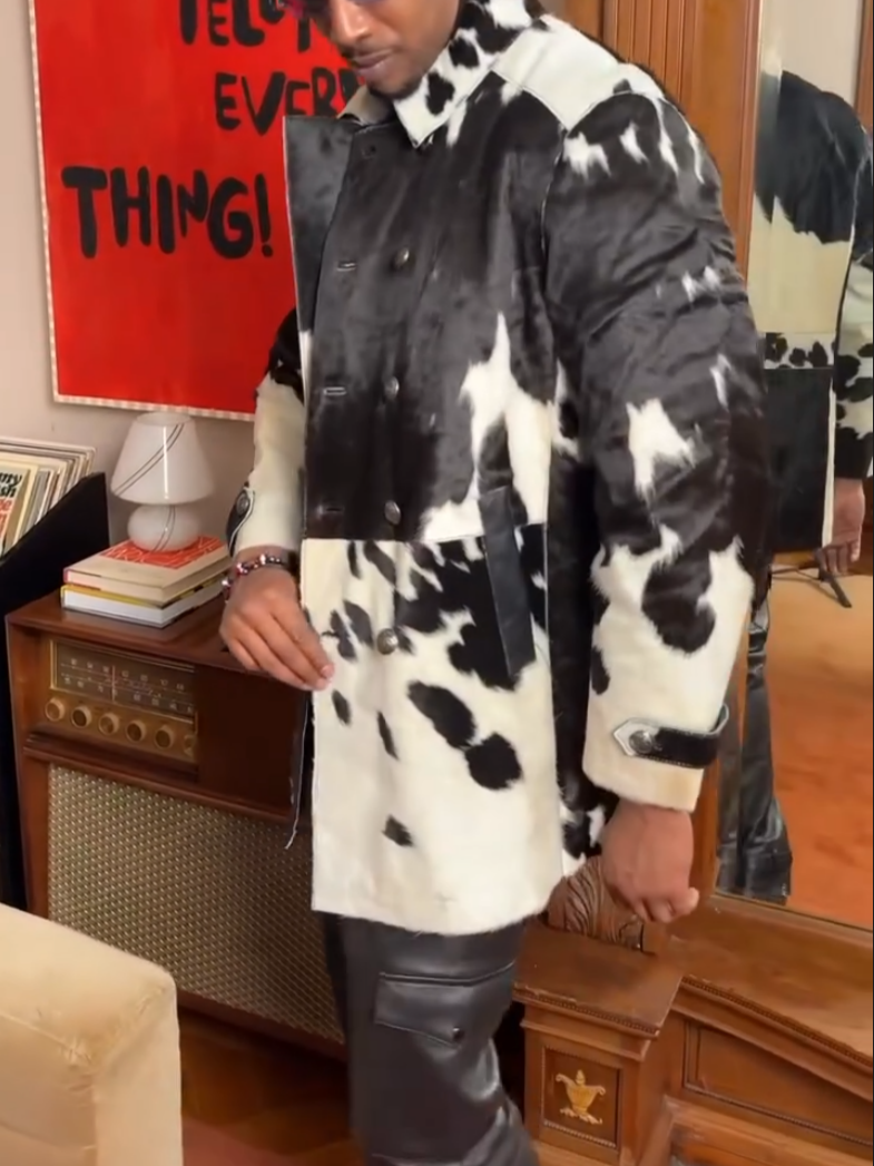 Men's Printed Button Jacket