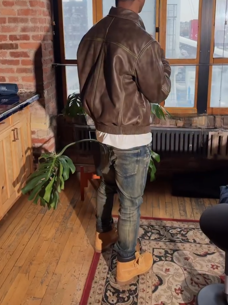 Men's Brown Leather Jacket