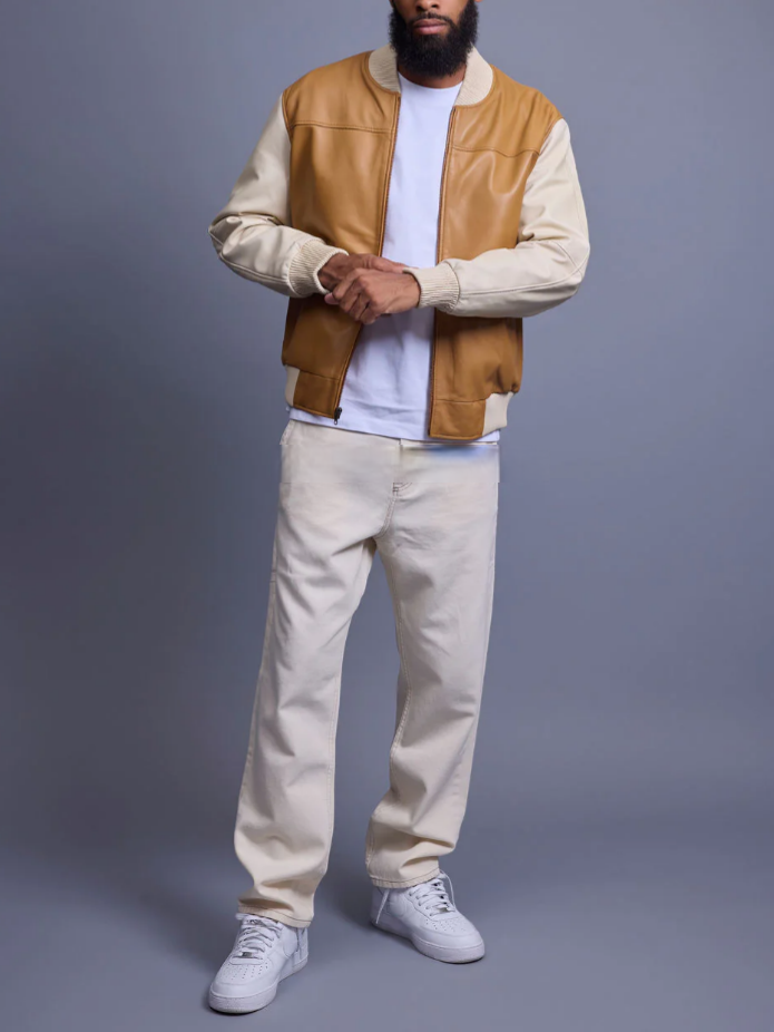 Men's Yellow Leather Jacket