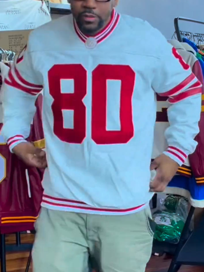 Men's Red & White Classic Athletic Sweatshirt