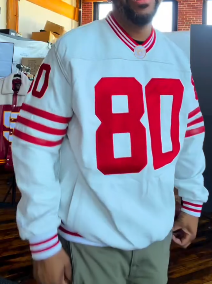 Men's Red & White Classic Athletic Sweatshirt