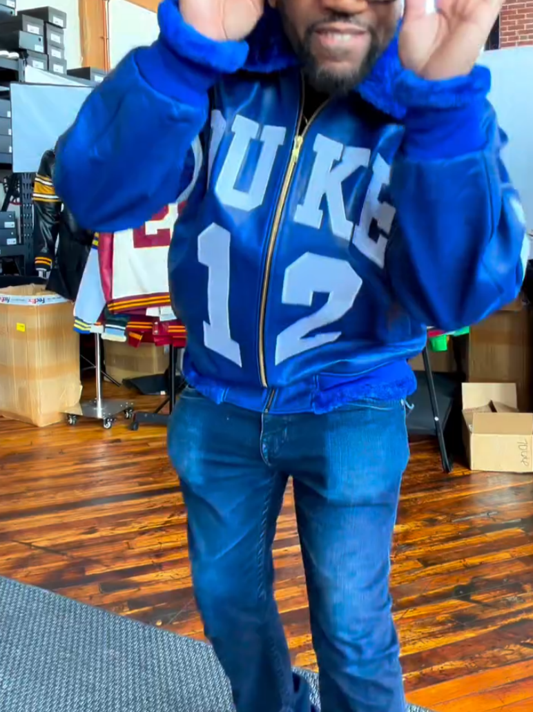 Men's Blue Classic Leather Jacket