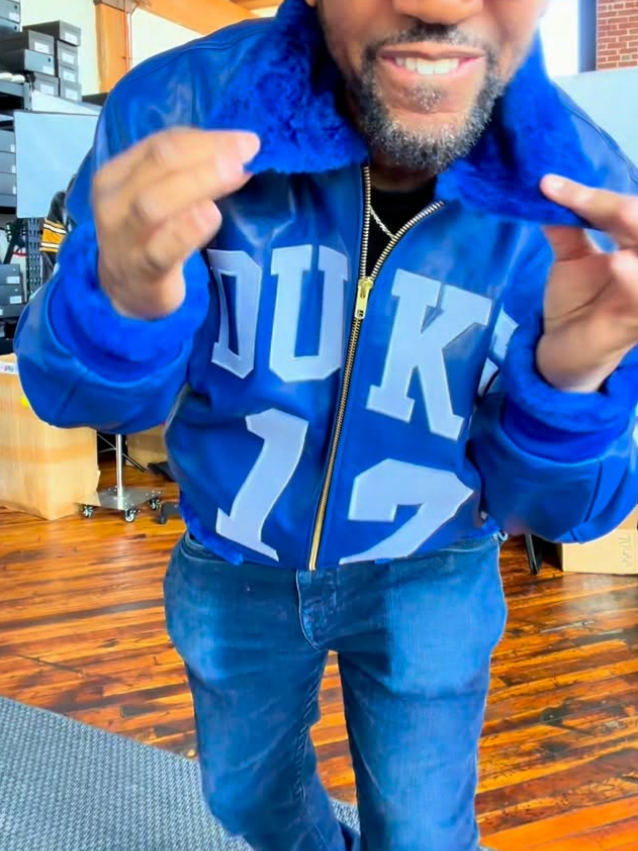 Men's Blue Classic Leather Jacket