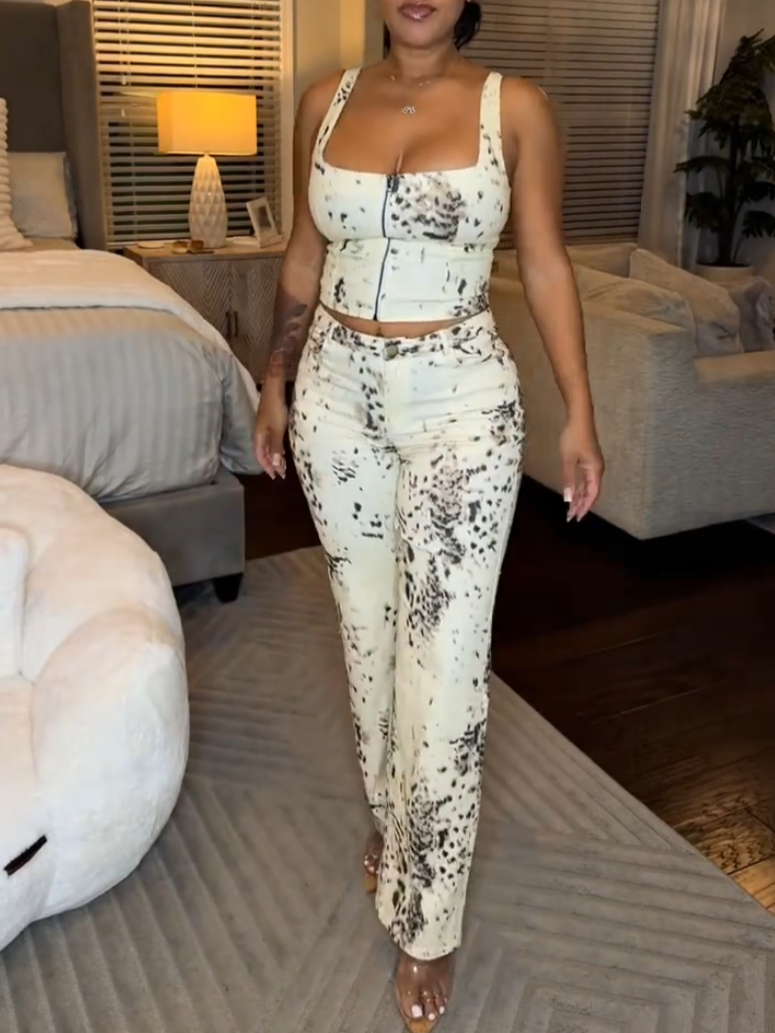 Women's Sexy Lace-up Two-piece Set