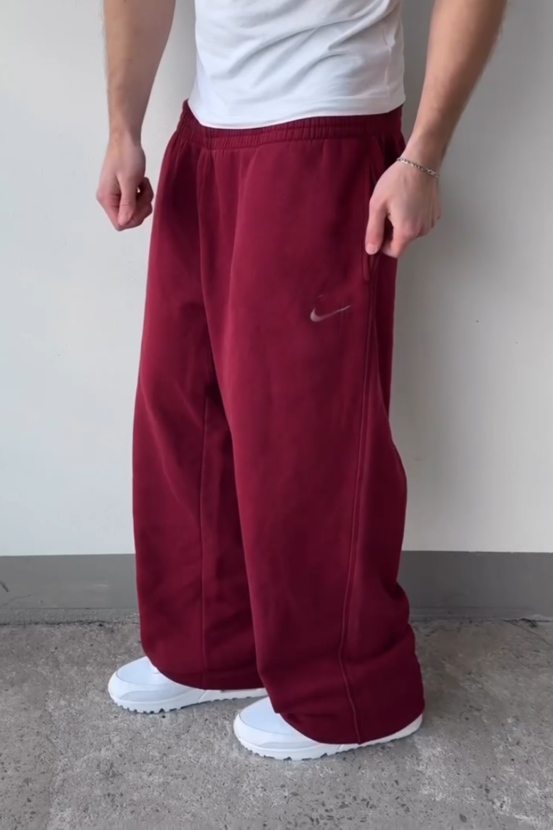 Men's Casual Burgundy Pants