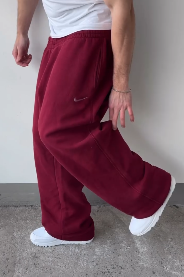 Men's Casual Burgundy Pants