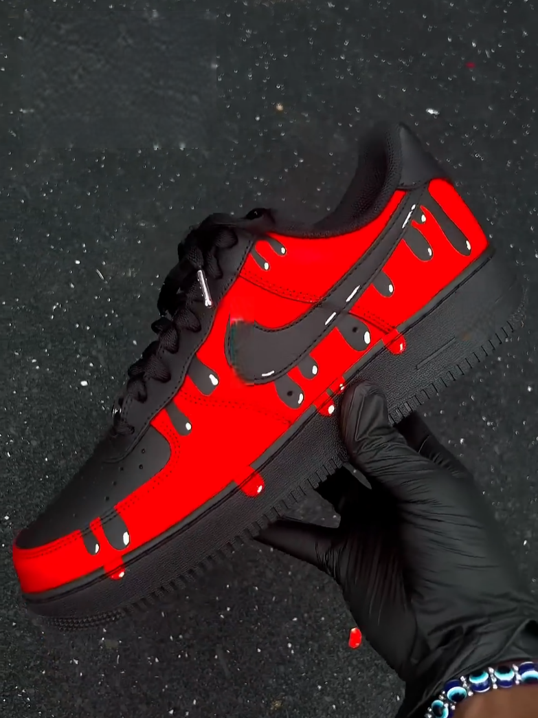 Men's Red Print Low-Top Sneakers