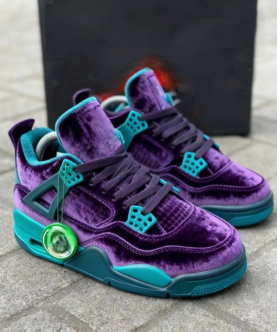 Men's Purple Velvet Vintage Sneakers