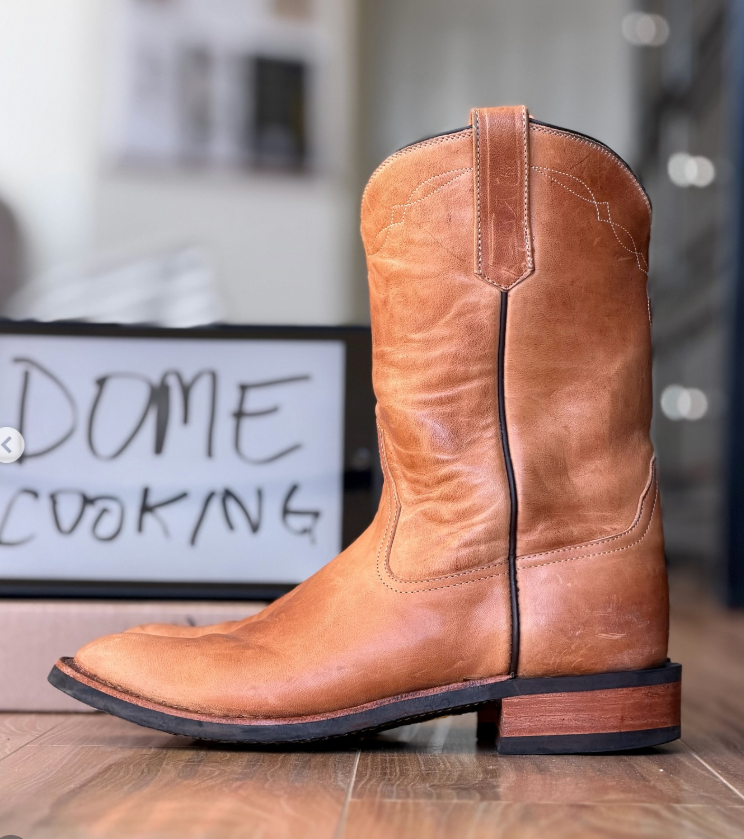 Men's Brown Leather Cowboy Boots