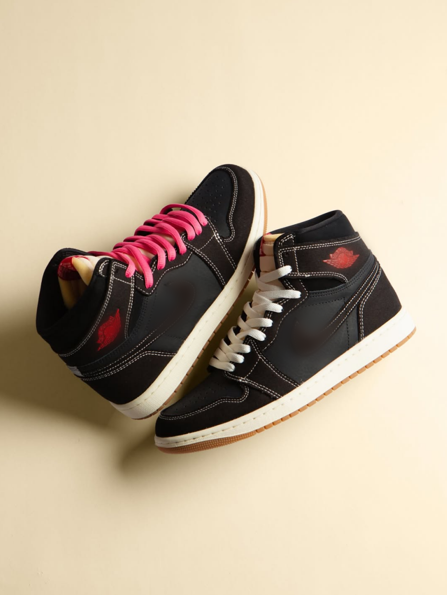 Men's Denim High-Top Sneakers