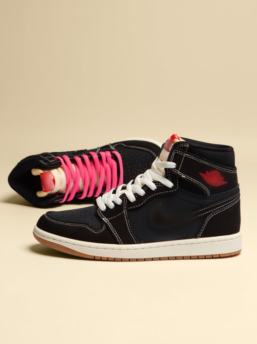 Men's Denim High-Top Sneakers