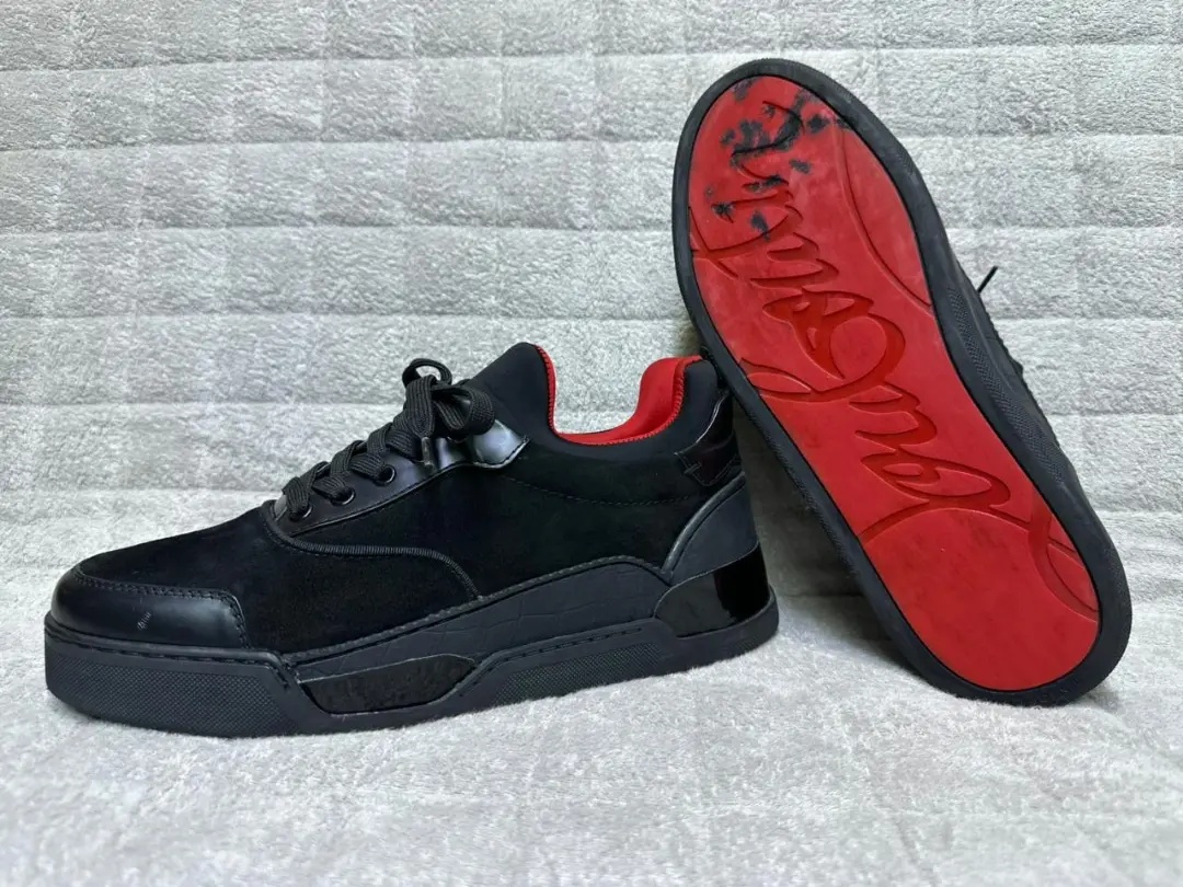 Men's Classic Black Leather Sneakers