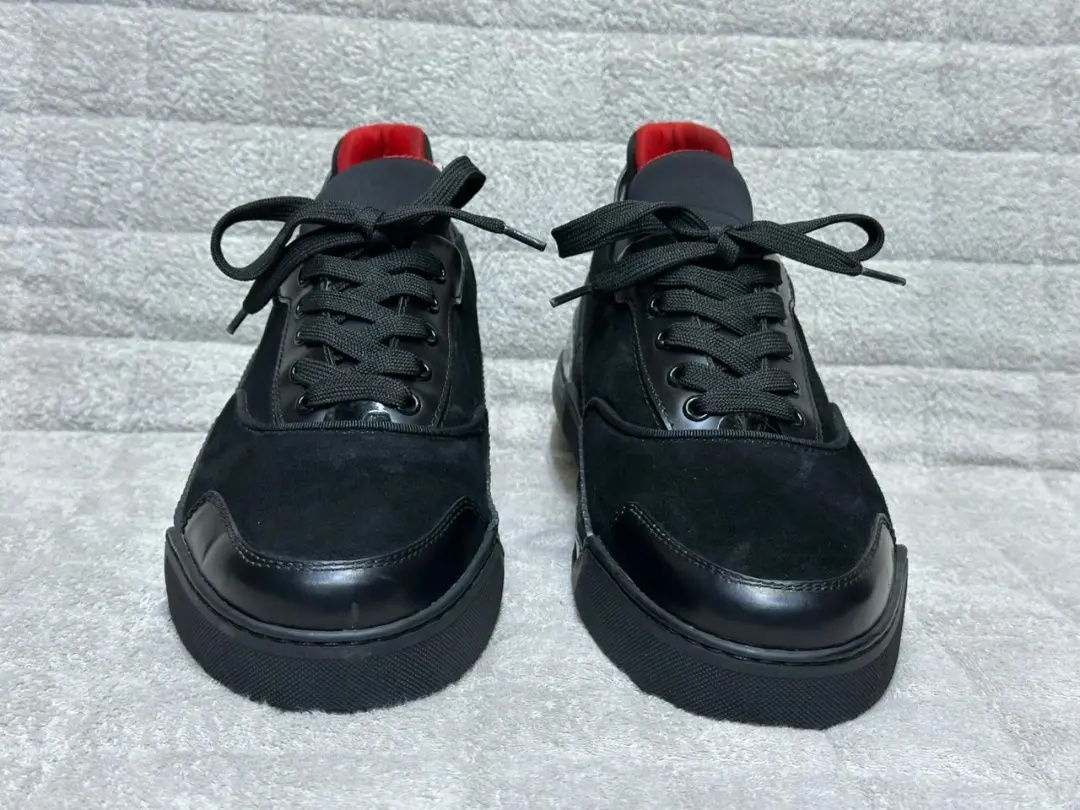Men's Classic Black Leather Sneakers