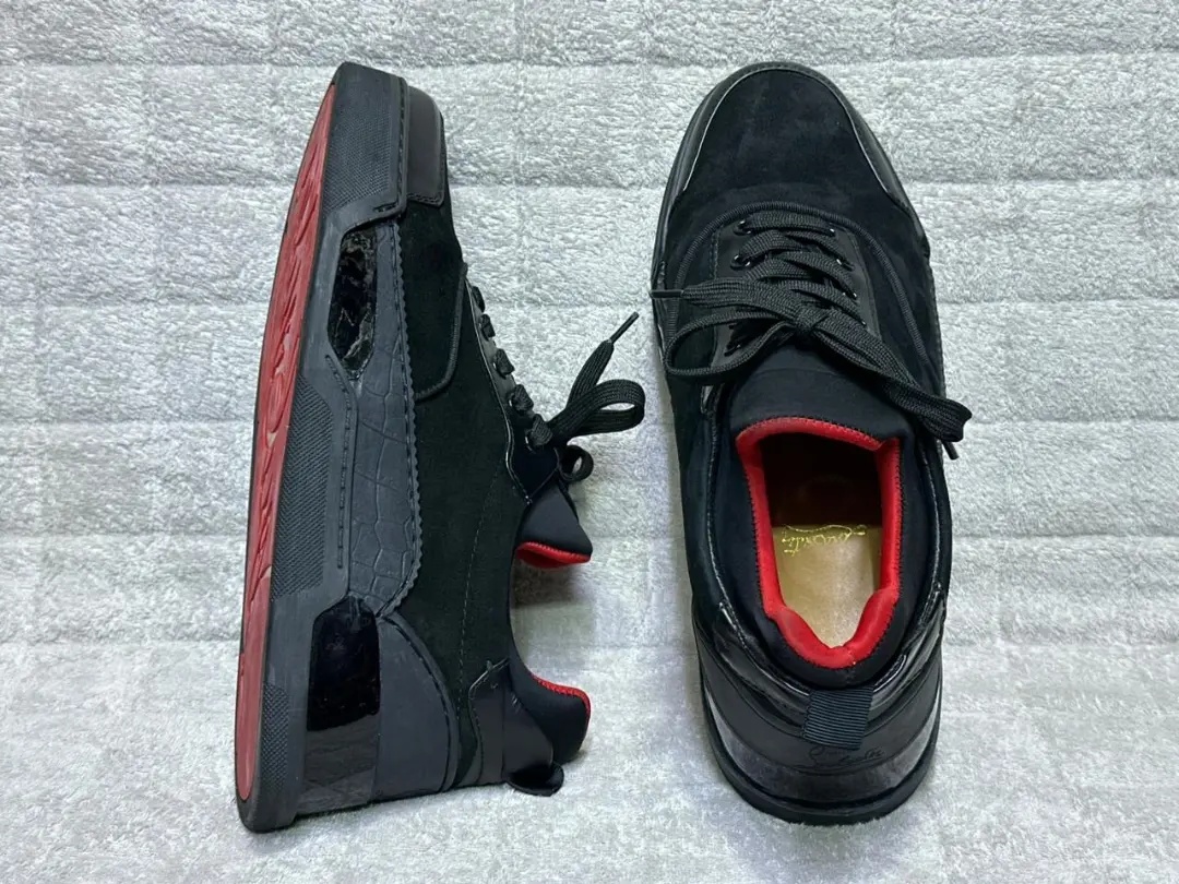 Men's Classic Black Leather Sneakers