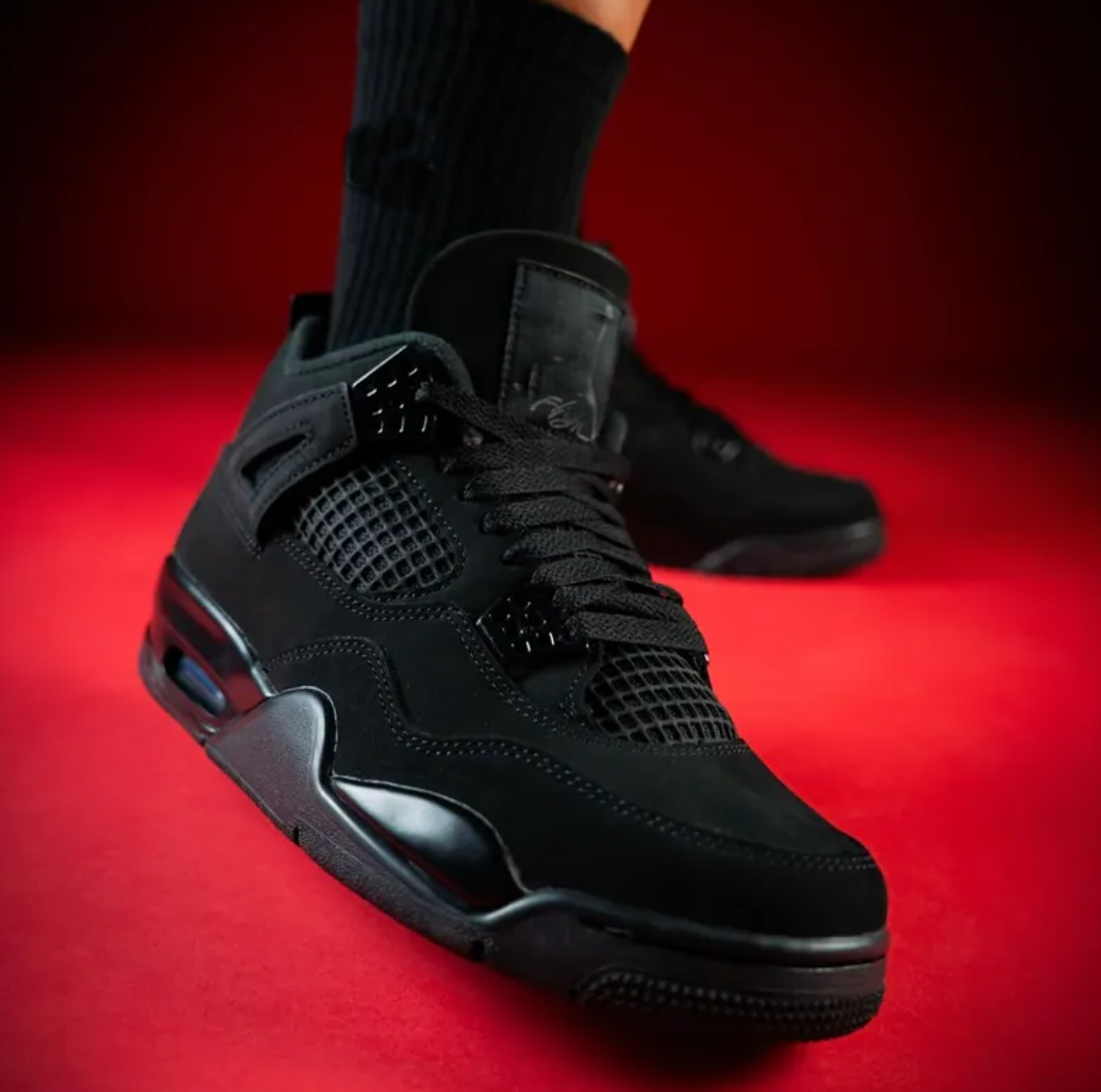 Men's Black Classic High-Top Sneakers