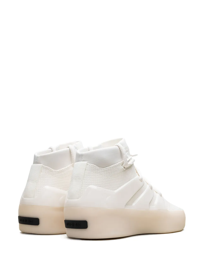 White Breathable High-Top Sneakers
