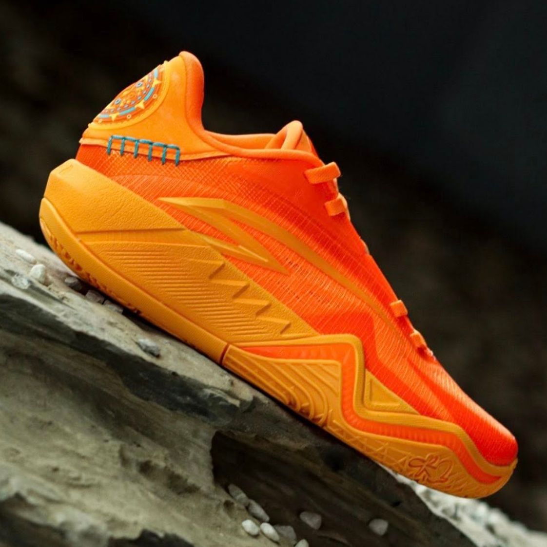 Orange Breathable Men's Basketball Shoes