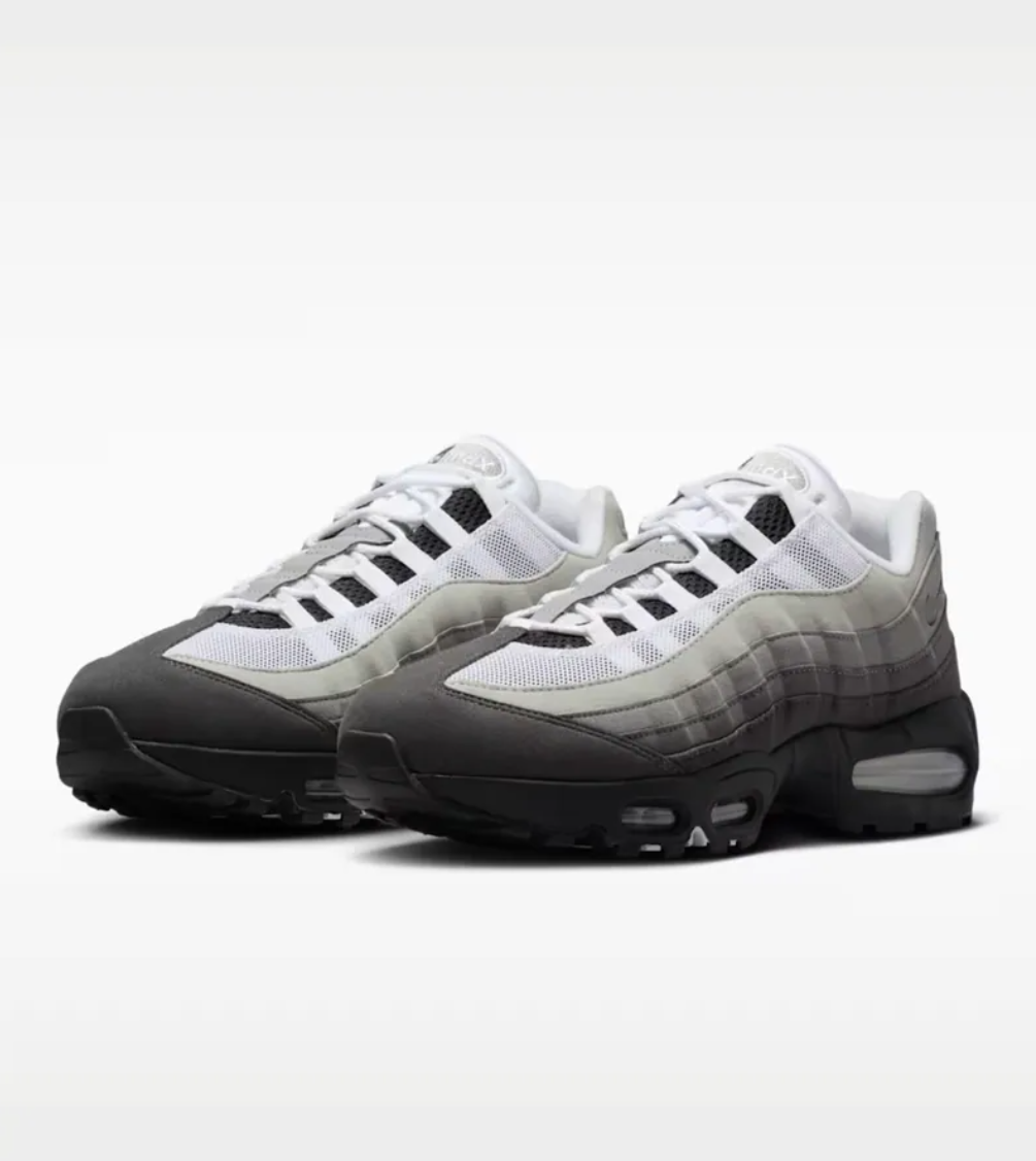 Men's Grey Gradient Wave Sneakers