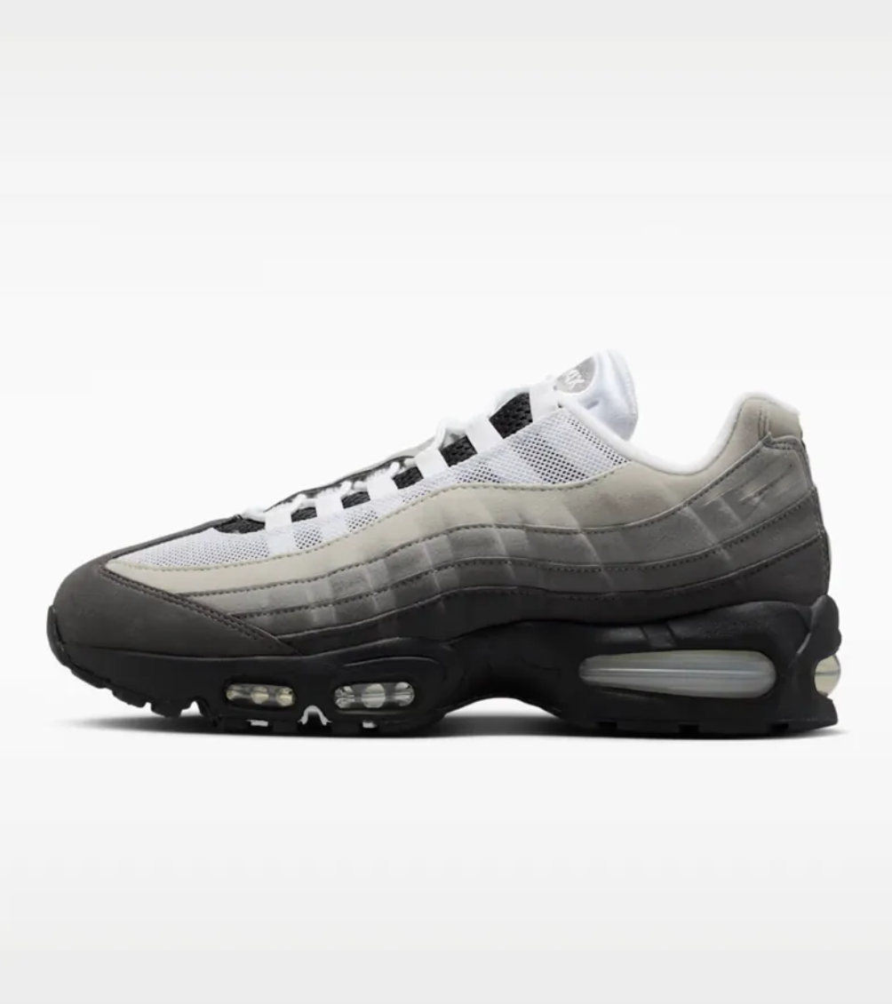 Men's Grey Gradient Wave Sneakers