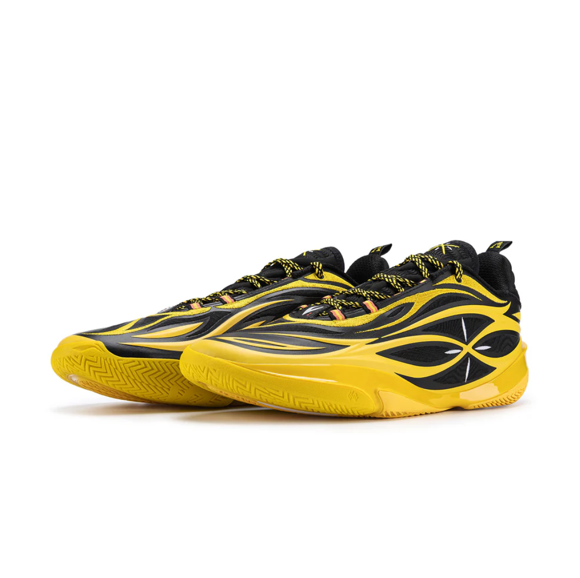 Yellow Flame Basketball Shoes