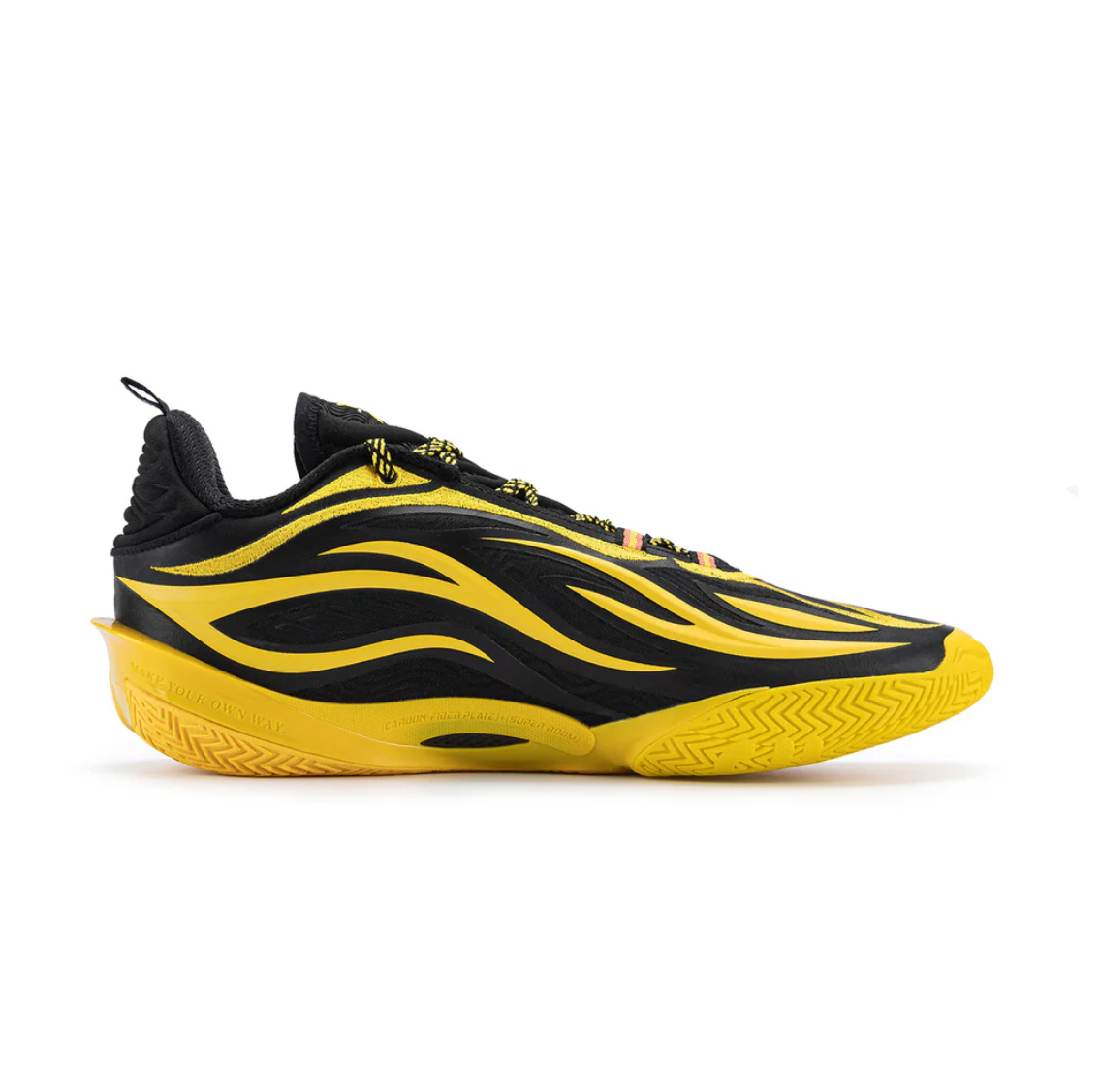 Yellow Flame Basketball Shoes