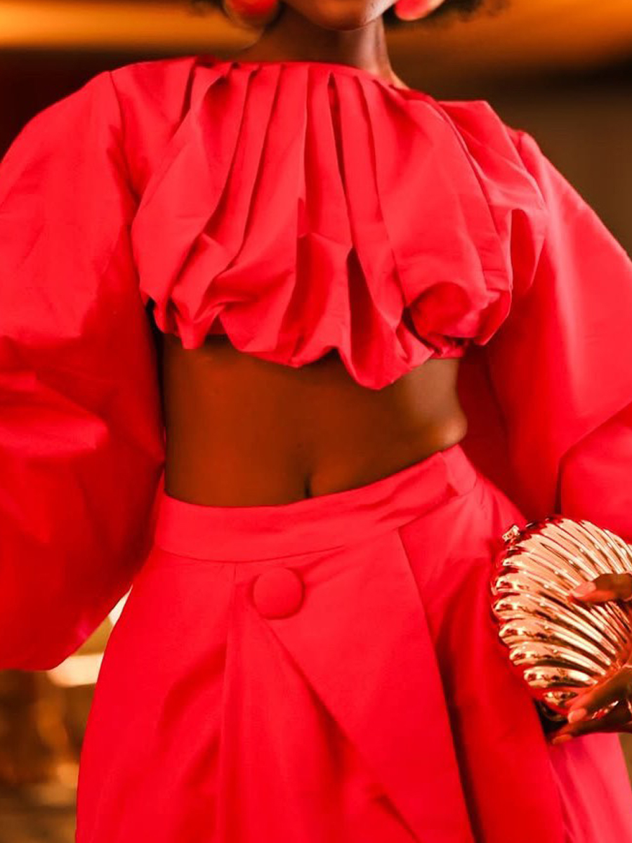 Elegant High Waist Two Pieces Dress