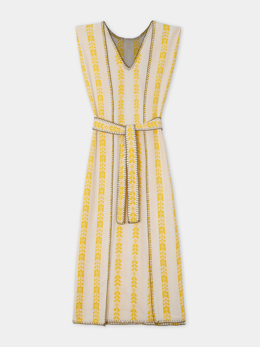 Short Sleeve V Neck Printed Lace Up Dress