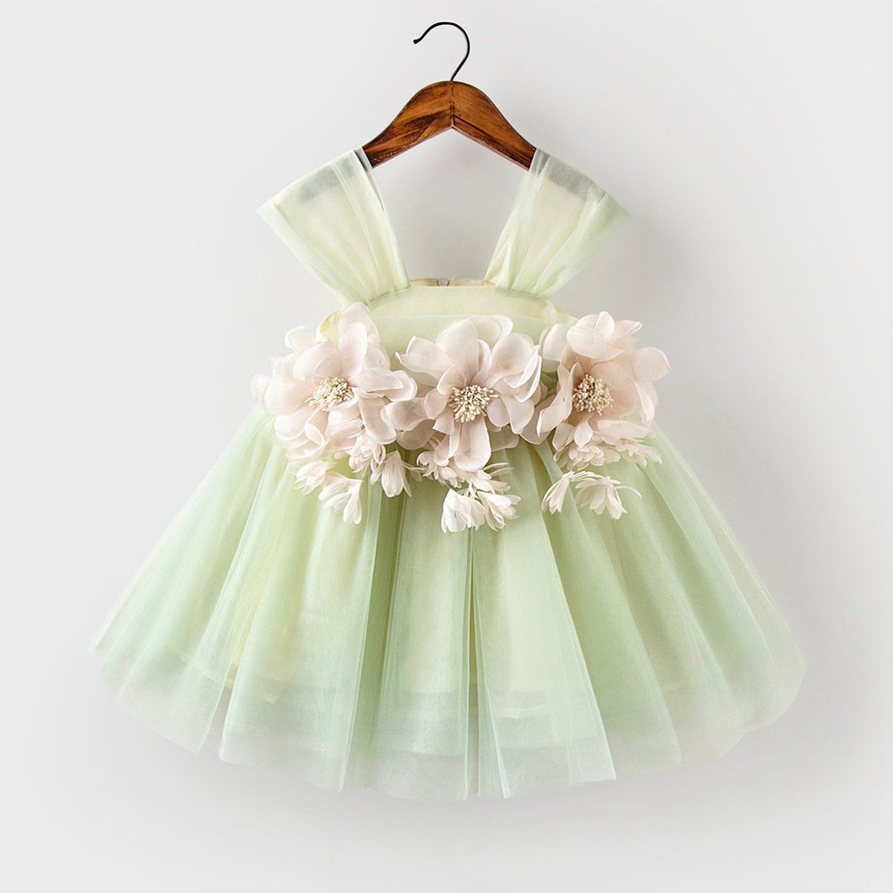 Baby Flower Girl Dress Toddler Birthday Party Dress (3)