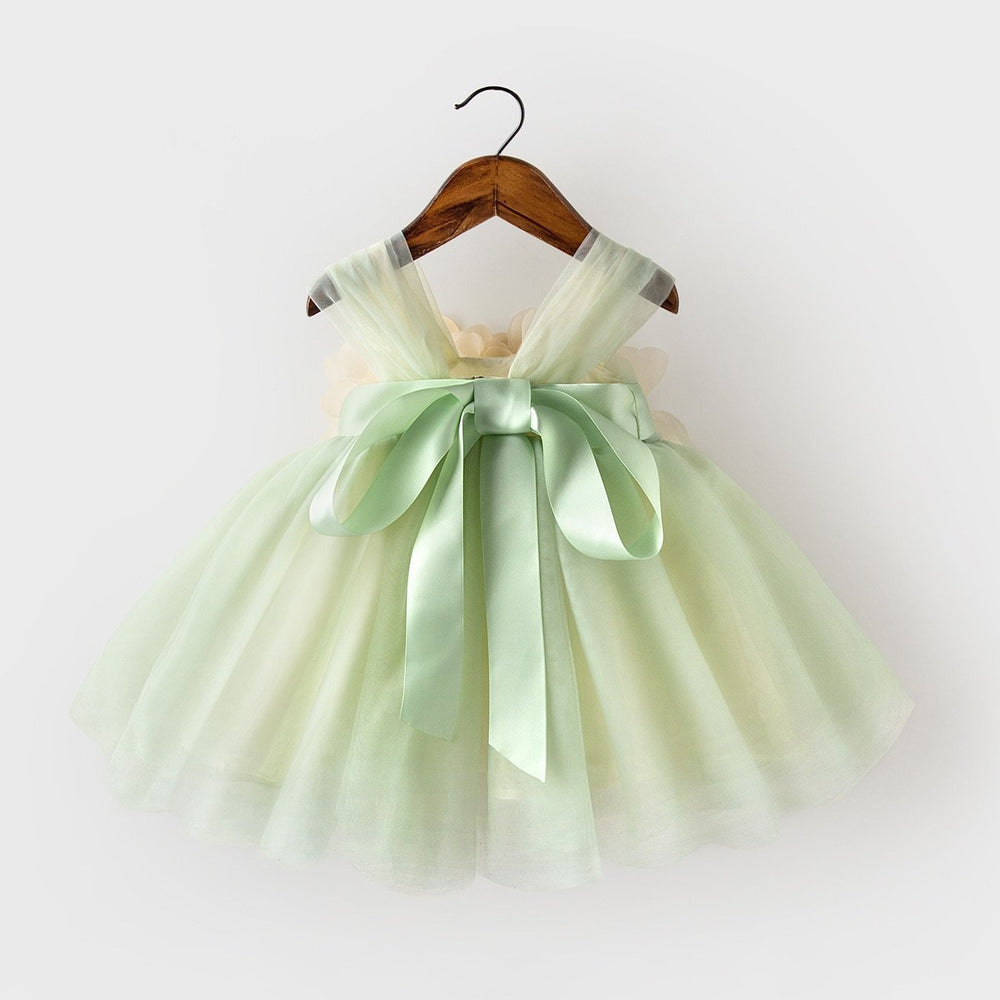 Baby Flower Girl Dress Toddler Birthday Party Dress (4)