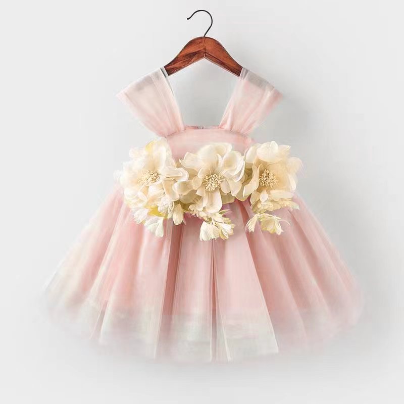 Baby Flower Girl Dress Toddler Birthday Party Dress (7)
