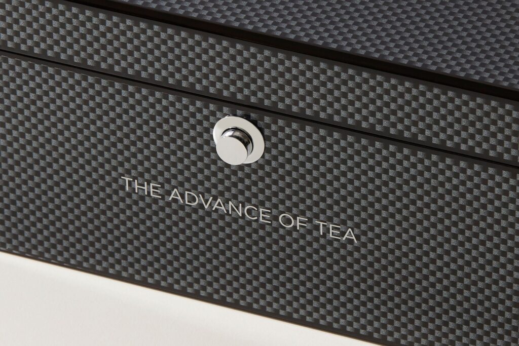 detailed shot of high quality tea humidor box