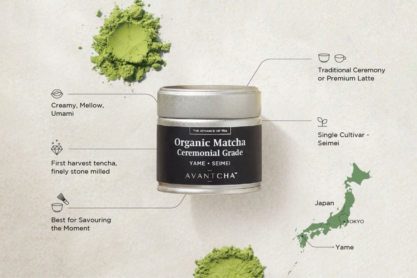 Organic Matcha Ceremonial Grade Yame - Seimei 30g