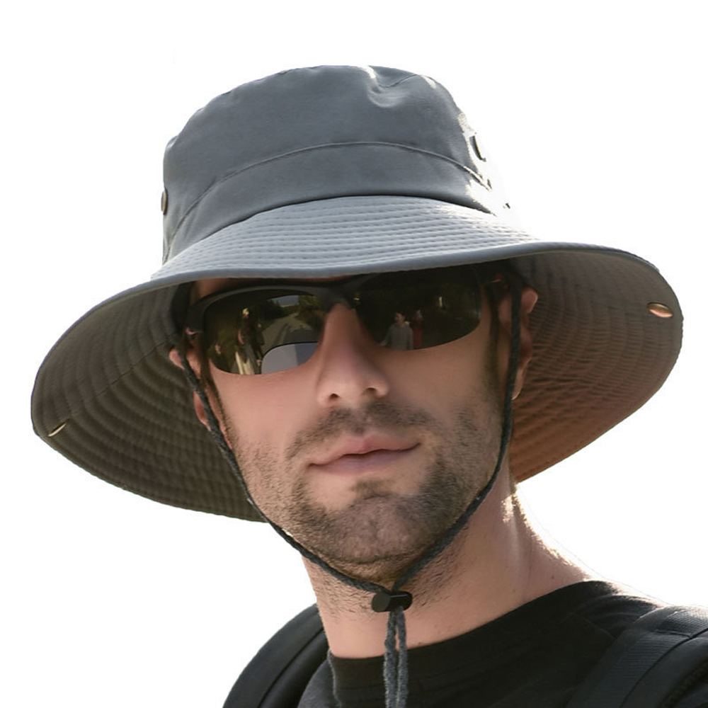 Jagute™ Atmungsaktiver Outdoor-Sonnenschutz-Eimerhut mit breiter Krempe