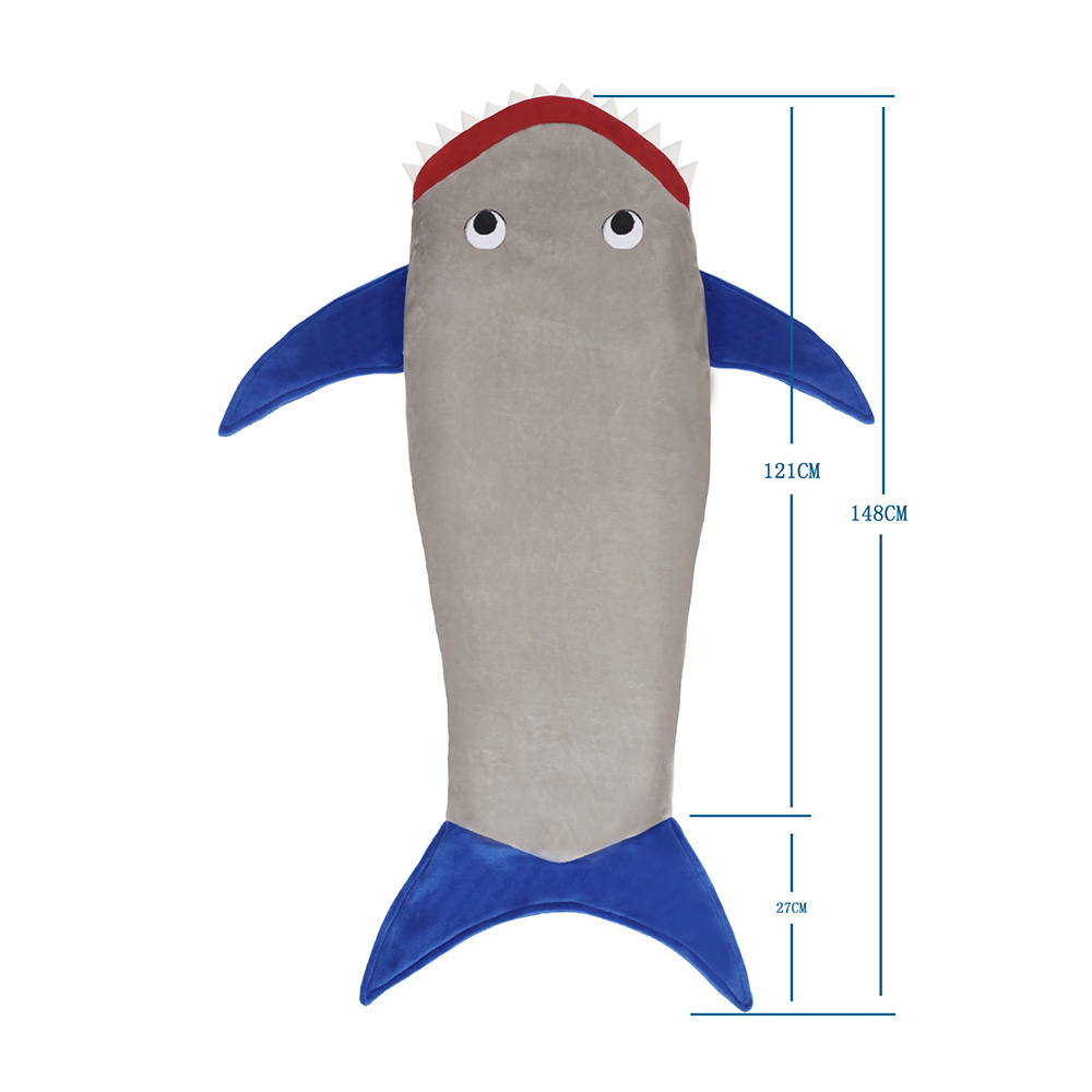 Jagute™ Weiche Flanell-Kinderschlafsack-Decke mit Haien
