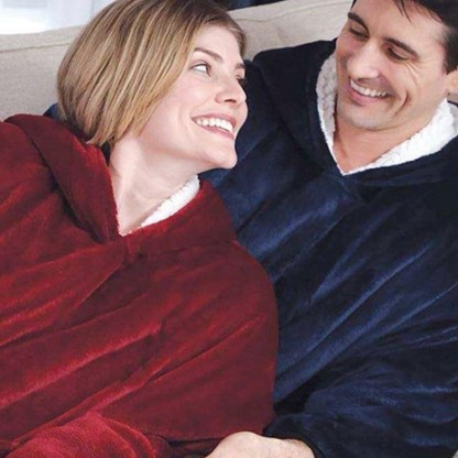 Jagute™ Winter verdickter Pullover Fleece Paar mit Kapuze Nachthemd faule Kleidung