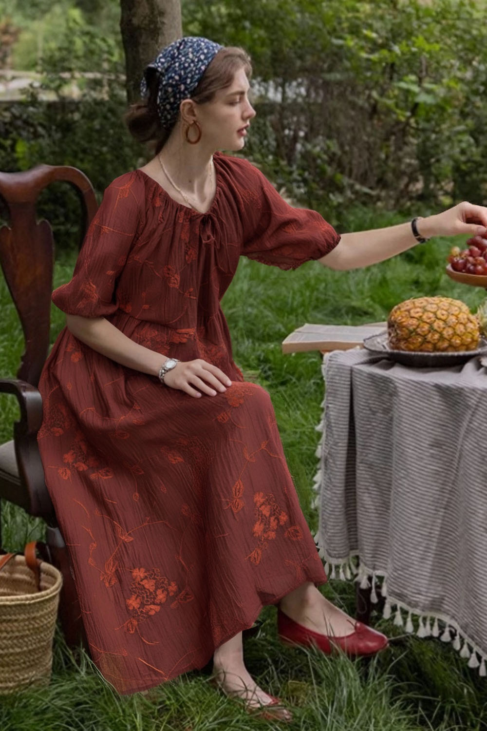 Embroidered Texture Dress