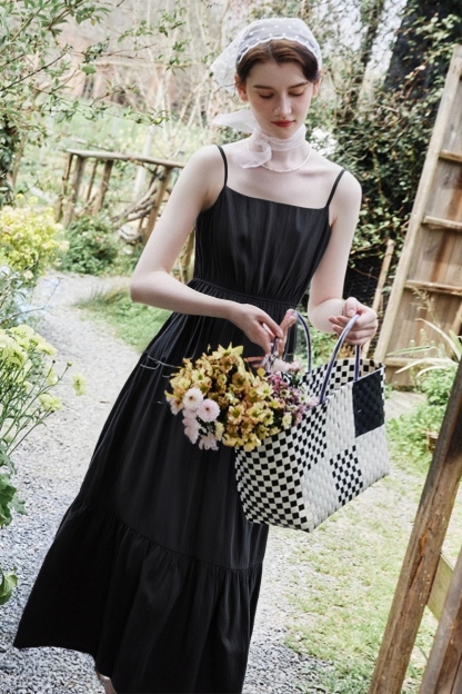 Elegant Suspender Dress