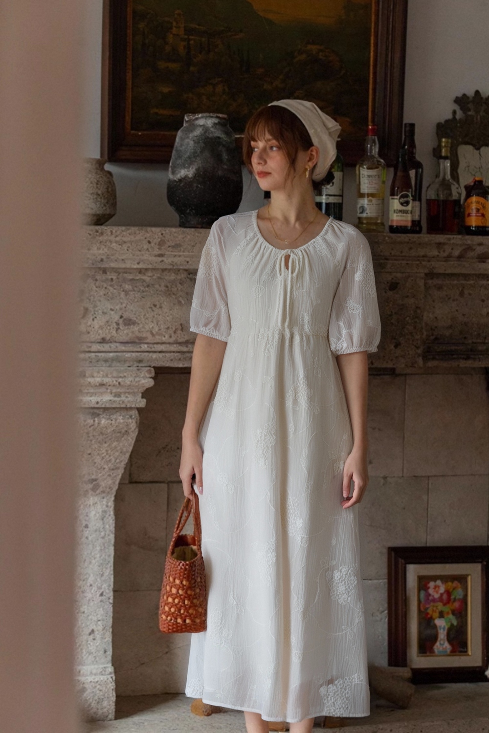 Embroidered Texture Dress