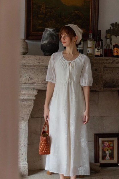 Embroidered Texture Dress