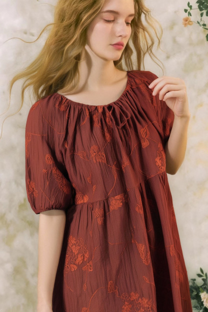 Embroidered Texture Dress