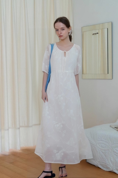 Embroidered Texture Dress