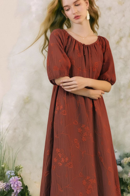 Embroidered Texture Dress