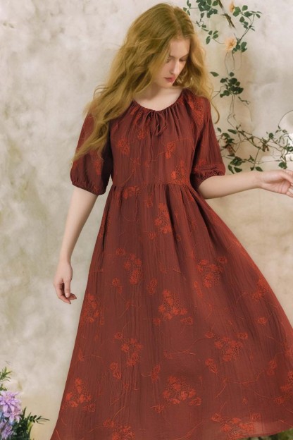 Embroidered Texture Dress