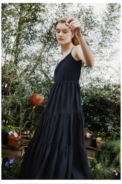 Cotton Suspender Three-Section Dress