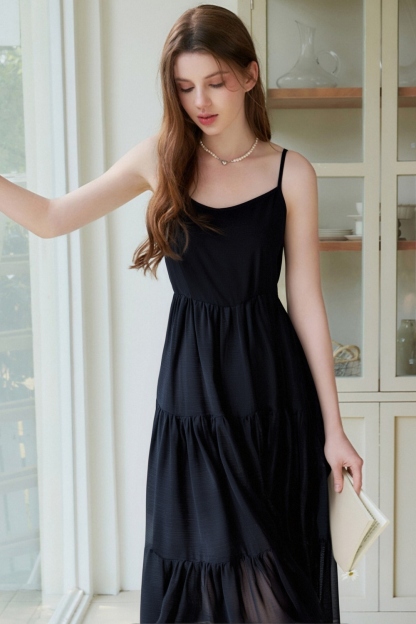 Cotton Suspender Three-Section Dress